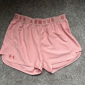 Under Armour Women's Coral Pink Athletic Shorts